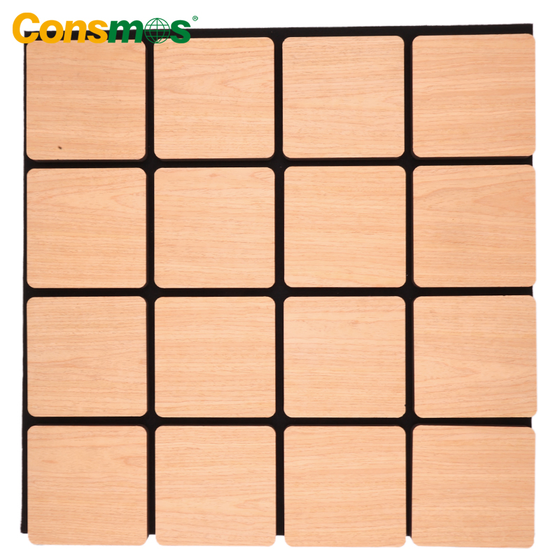 Interior Decoration Wall Covering Wood Slat Pet MDF Acoustic Polyester Fiber Soundproofing Ceiling Panel