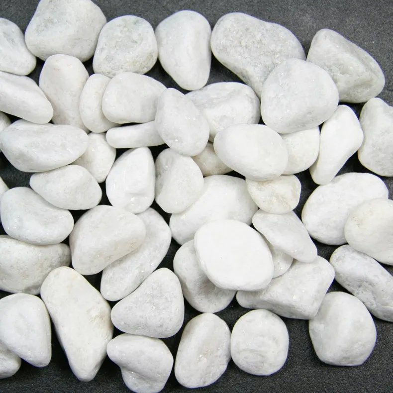 The Best Garden Pebble Stones Snow White Stone for Rolling