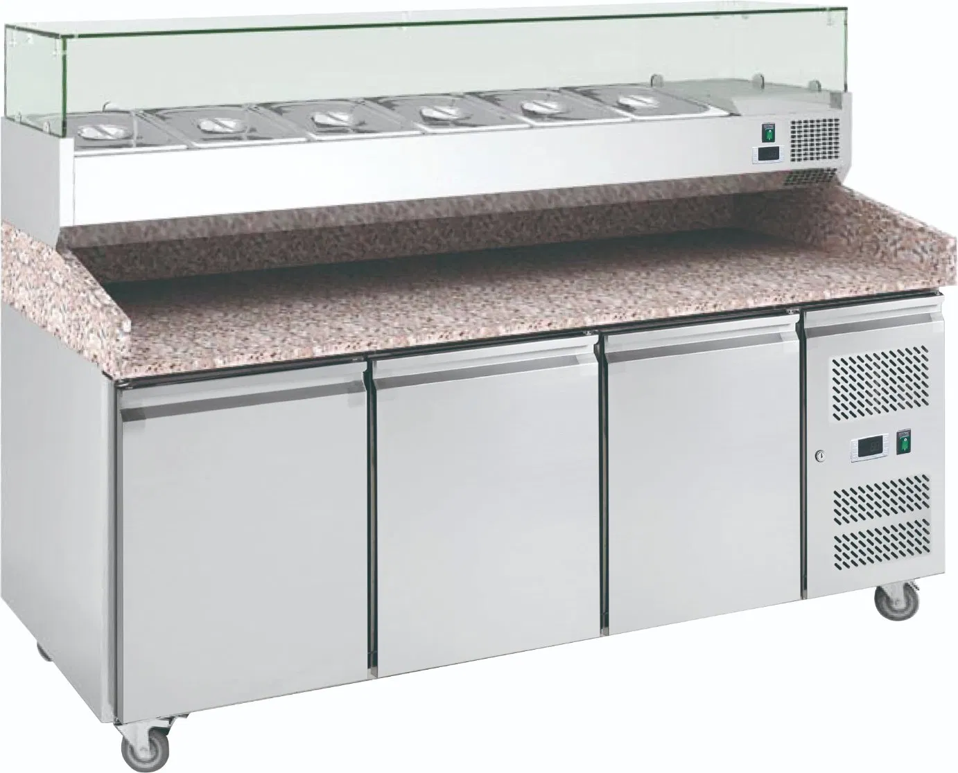 Artisan Pizza Multi-Deck Display Counter with Humidity Control