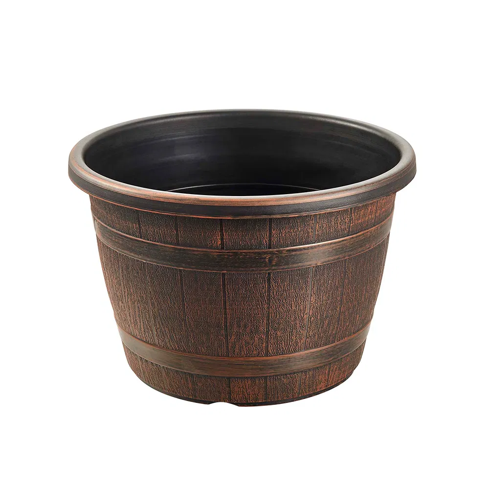 Round Plastic Barrel Pot Garden Flower Pot (KD7101-KD7104)