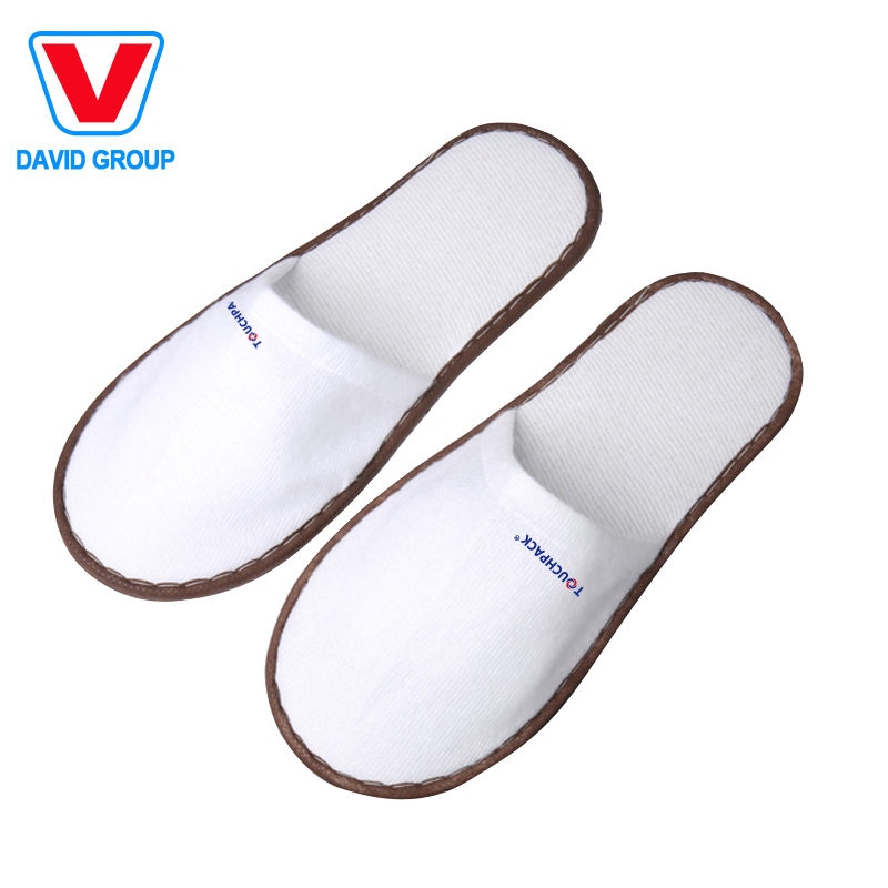 Customized Logo Wholesale Hotel Travelling Disposable Cotton Slippers