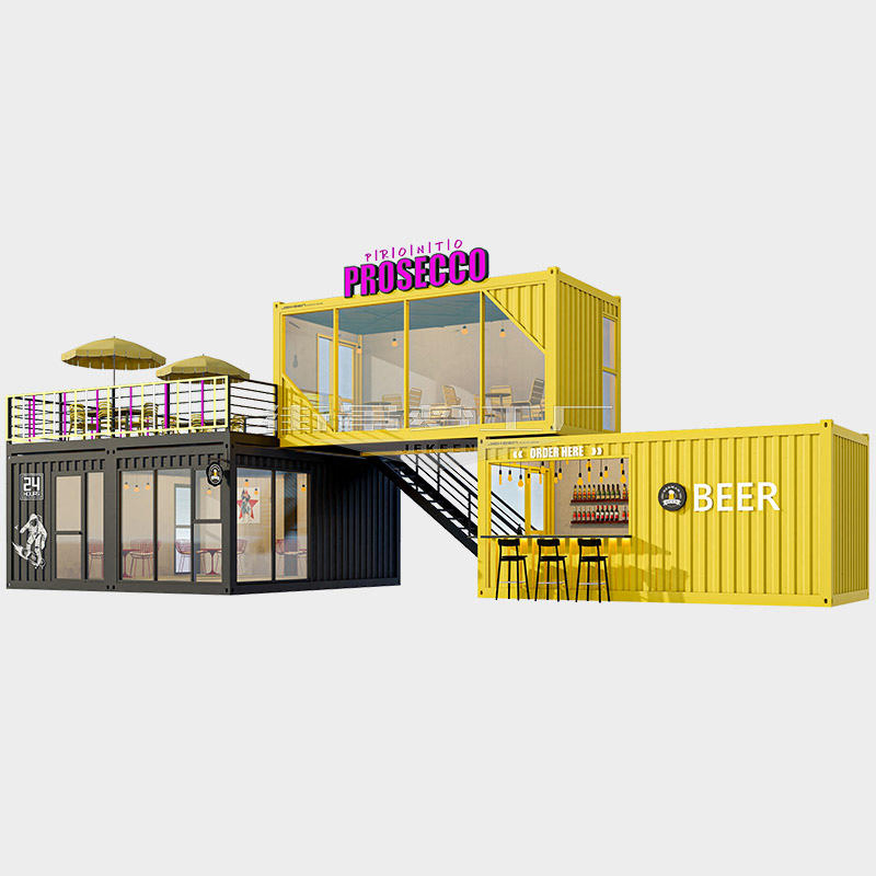 Commercial and Street Shop Kiosk Prefab House Customization Steel Structure