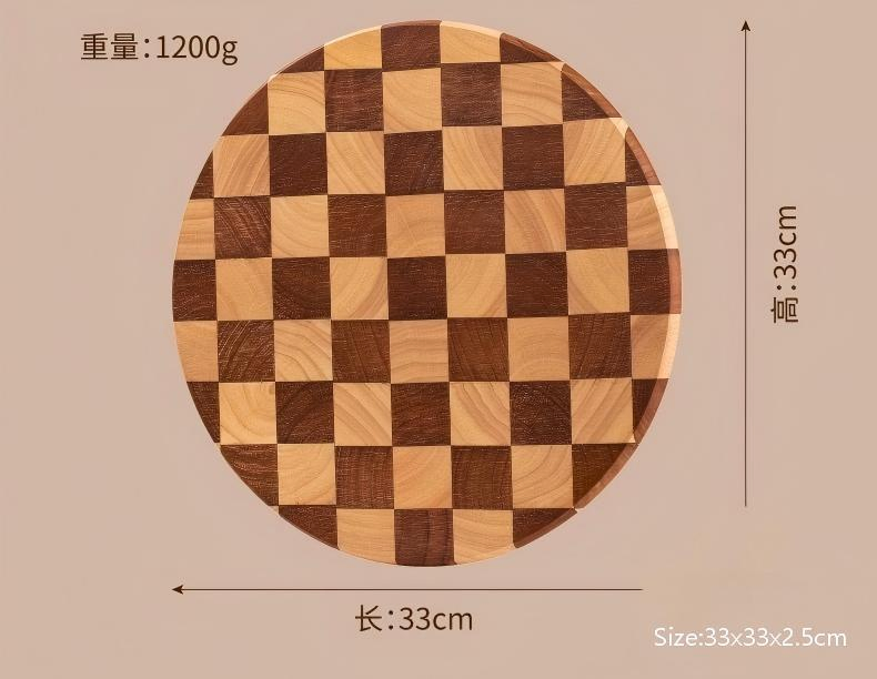 Круглая разделочная доска из дерева