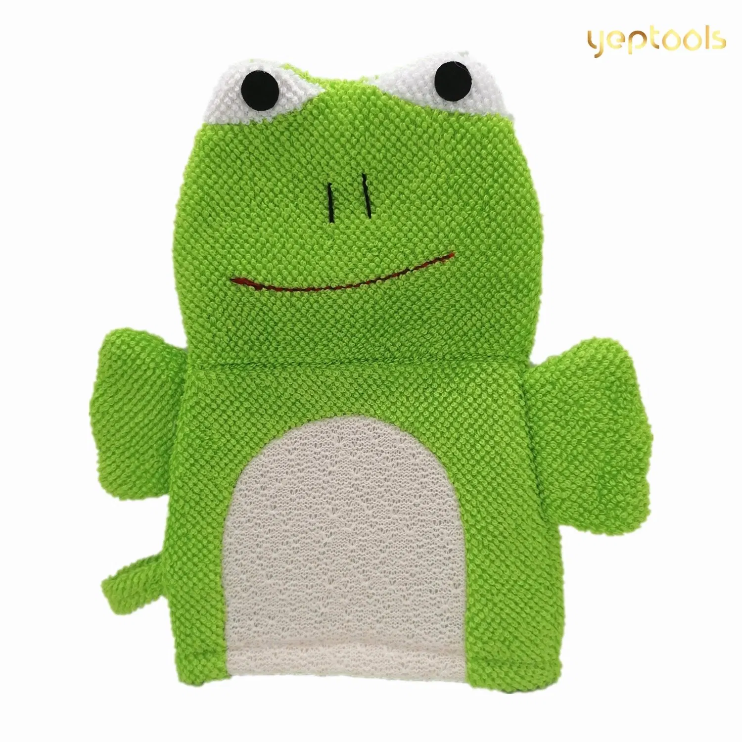Cartoon Green Frog Colored Toy Soft Scrubber Shower Washing Baby Bath Bathing Mitt Glove for Kids Children, Baby, Toddler