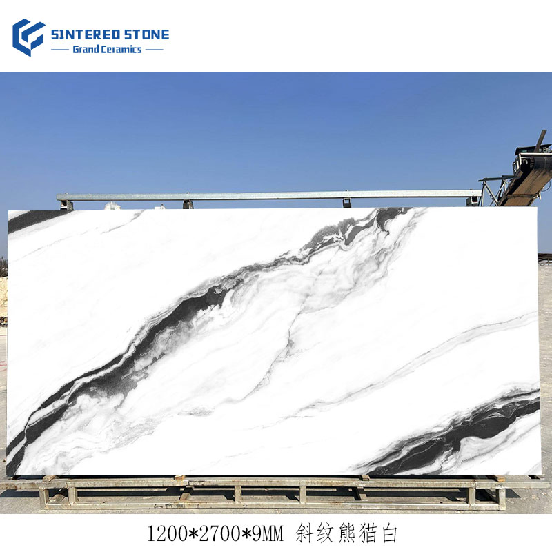 Factory Price New 1200X2700mm Marble Floor Tiles Twill Panda White Sintered Stone for Wholesale Engineering
