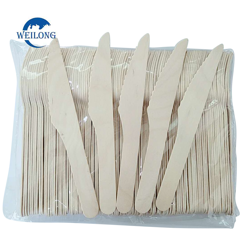 Weilong Factory Direct Wooden Spoon Knife and Fork Catering Set