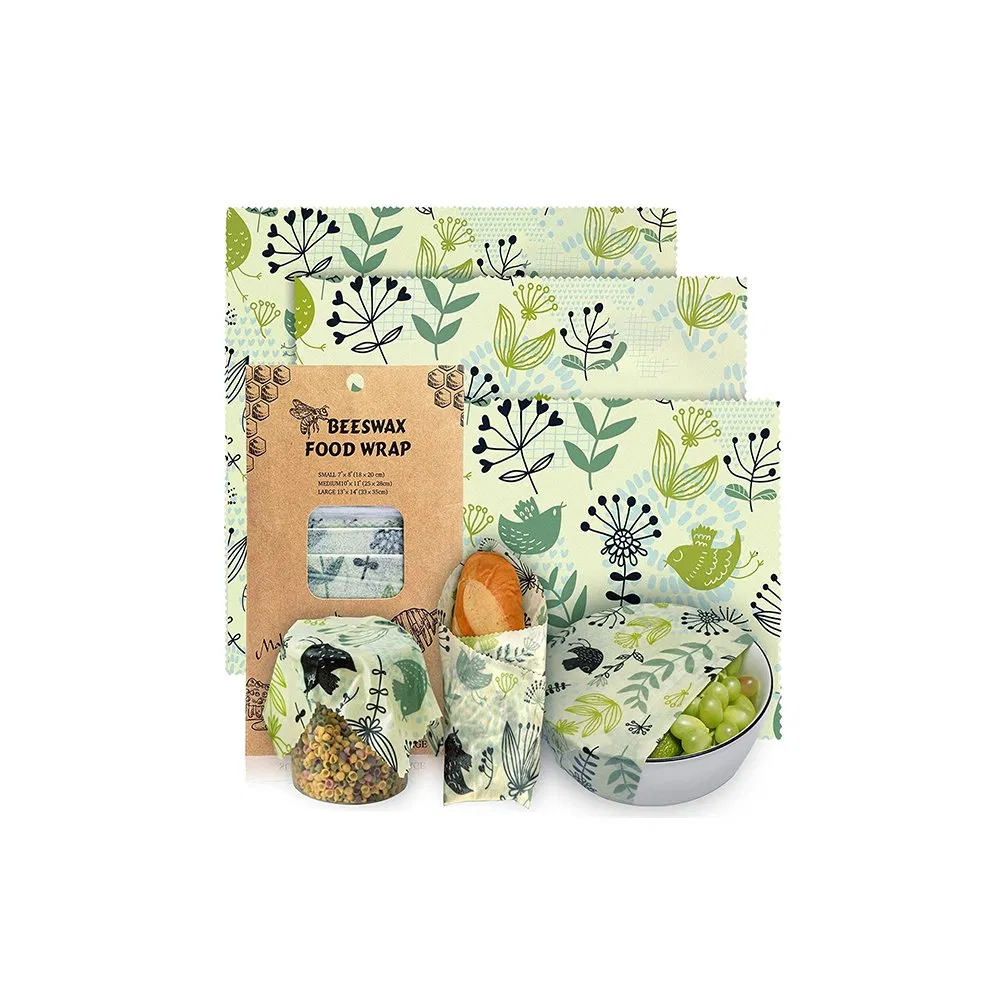 Natural Organic Biodegradable Reusable Assorted Bee Wax Food Wrap Eco-Friendly Beeswax Food Wrap