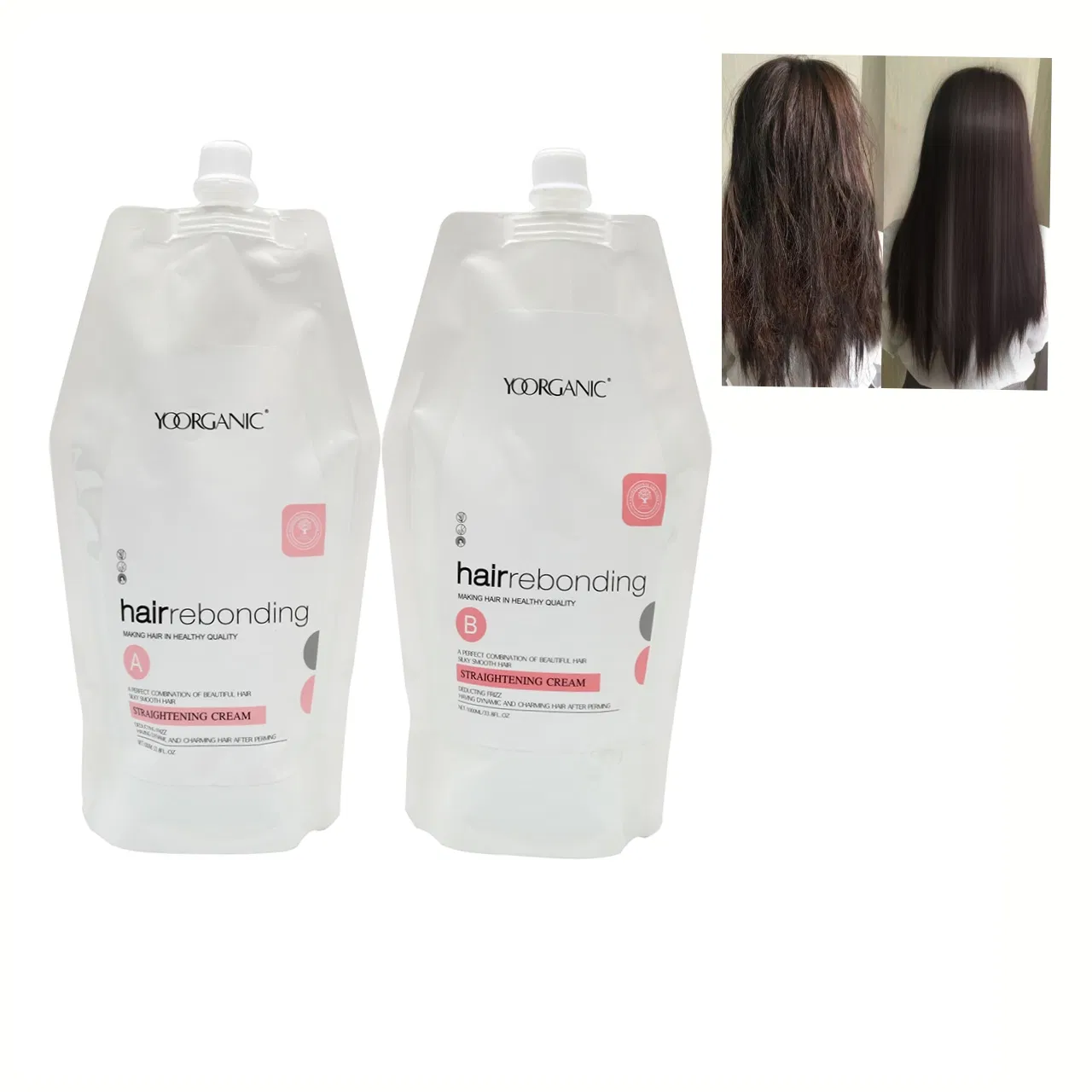 Private Brand Hair Rebonding Straight Cream Permanent Agent a/B for Damage Hair
