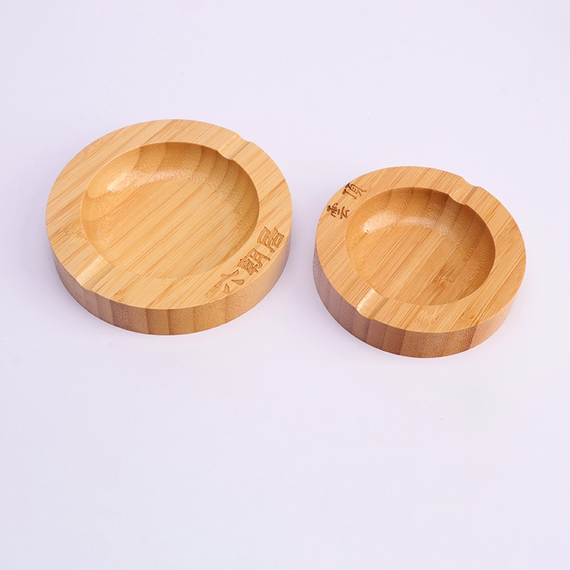 Natural Wooden Whisky Wine Cup Holder with Ashtray