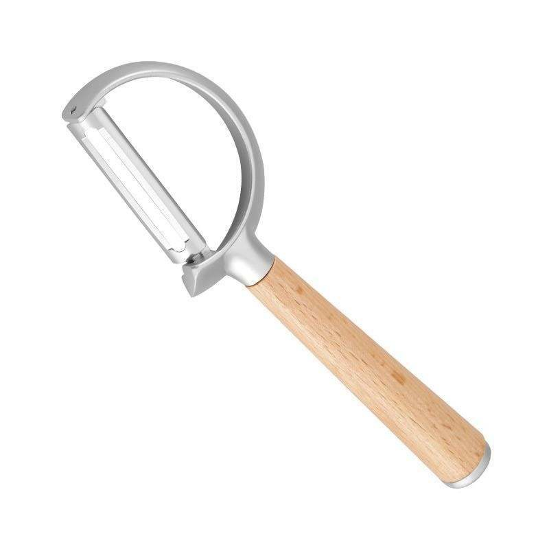 Kitchen Utensils Wooden Handle Fruit Peeler Zinc Alloy Vegetable Peeler