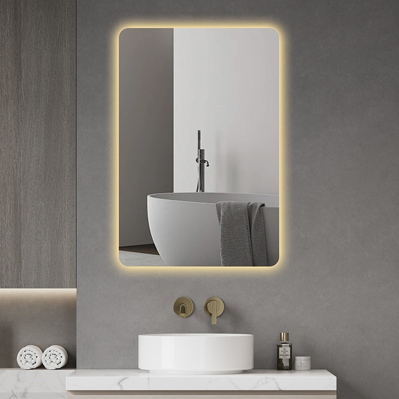 Luxury Intelligent Bathroom Anti Fog Mirror Wall Mounted Bluetooth LED Backlit Vanity Smart Mirror with Light