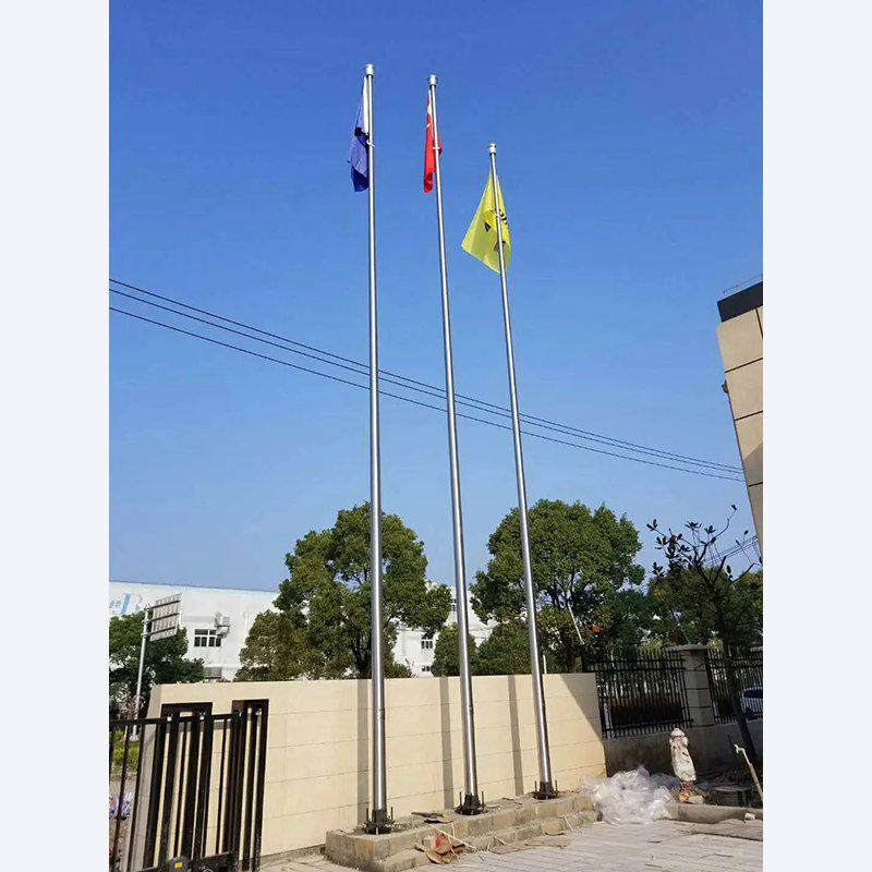 20FT Automatic Detachable Stainless Steel Ground Flagpole for Outdoor Use