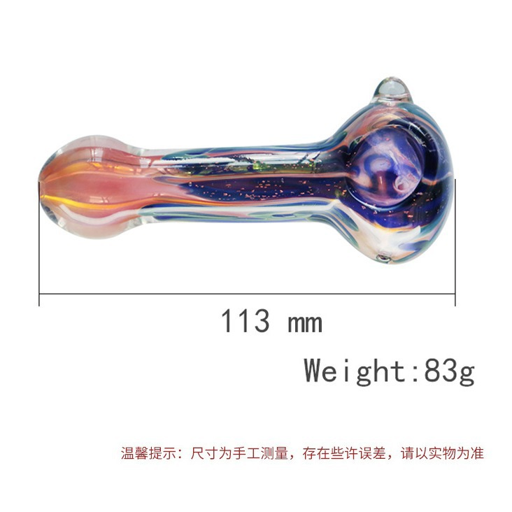 Portable High Borosilicate Glass Colorful Personality Line Glass Pipe High Temperature Resistant Glass Pipes