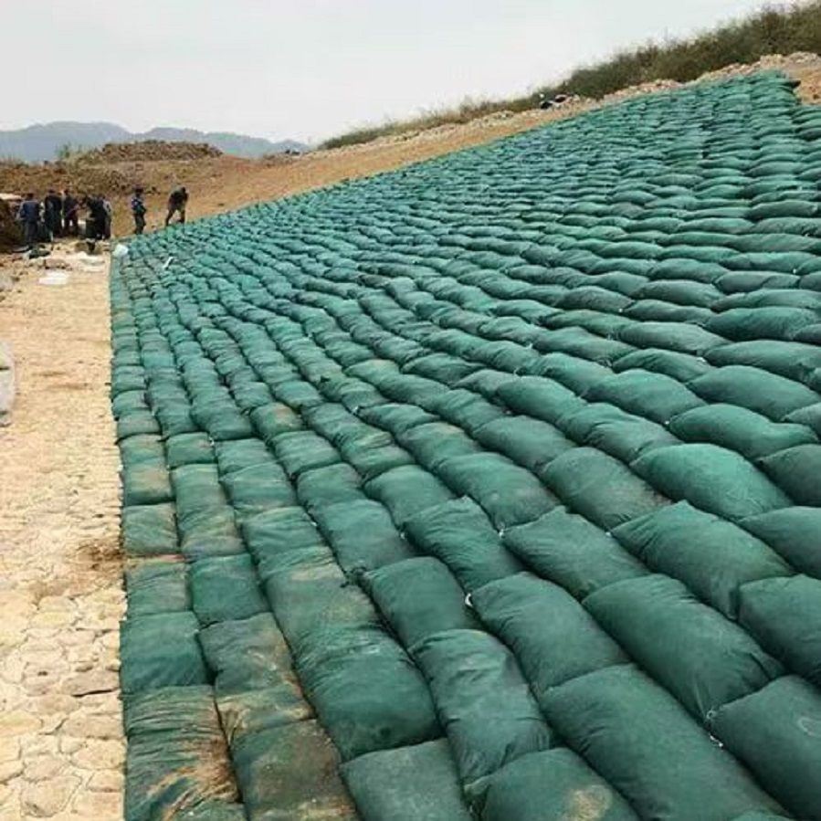 Geo Bag River Bank Protection Flood Control Polyester Nonwoven Geotextile Sand Bag Large Earthbag Geobag Geo Bag for Beach Protection