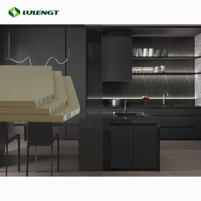 Warp-Resistant Moisture-Proof Luxury Wood Finish Surface Spc Aluminum Honeycomb Core Sandwich Panel for Furniture & Cabinet
