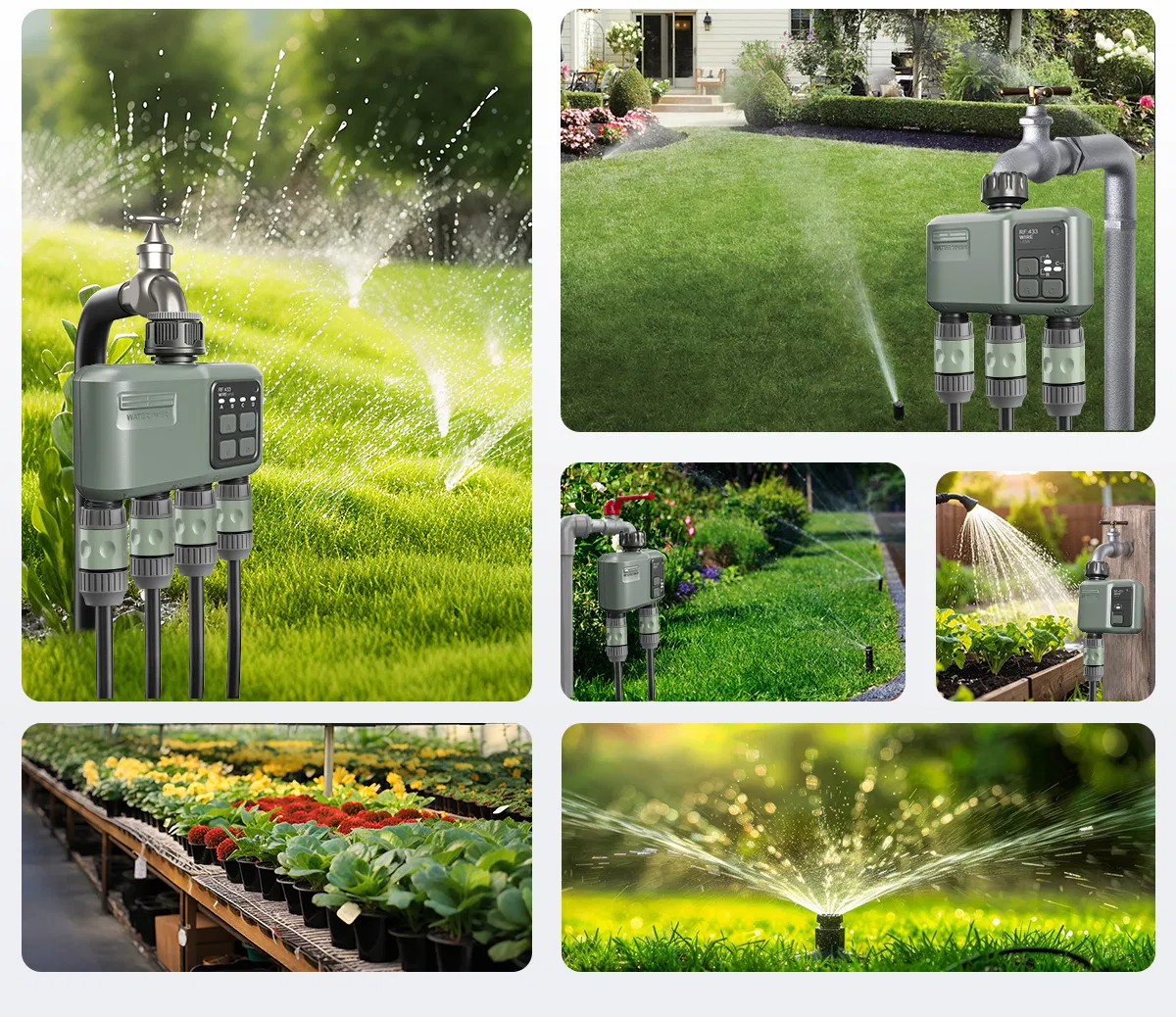 Smart WiFi Water Timer for Garden Hose - 4 Zone Control System Hct-639-HCG-003
