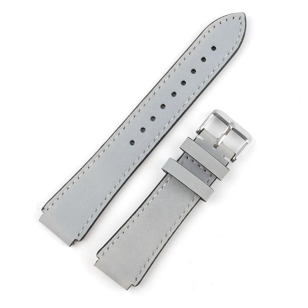 Good Quality 18mm Grey Leather Watch Straps Wrist Strap Leather Watch Bands