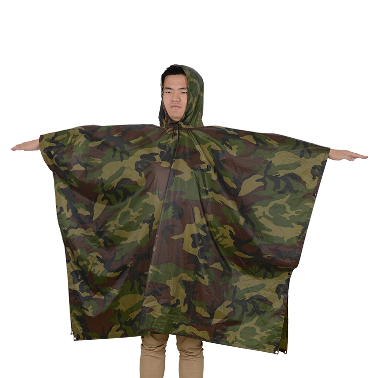 R042-C All Weather Light Weight Rubberized Rainsuit Camouflage Rain Jacket