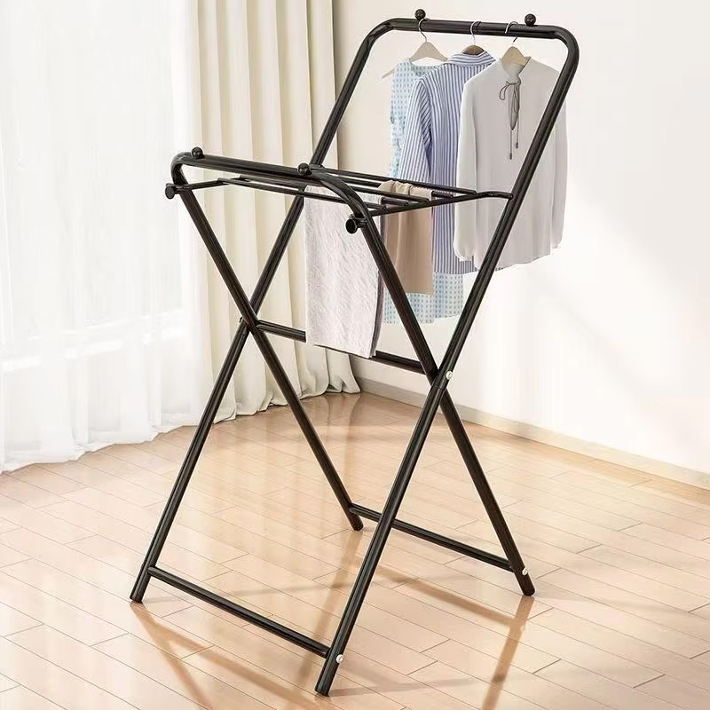 Sanipro Factory Supply Foldable Household Laundry Hanger Clothes Drying Stand Collapsible Clothing Hanging Racks