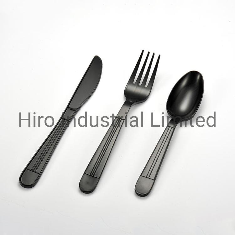 Heavy Duty Disposable Cutlery Flatware Sets Forchette Plastic Spoons Forks and Knives Nipkin