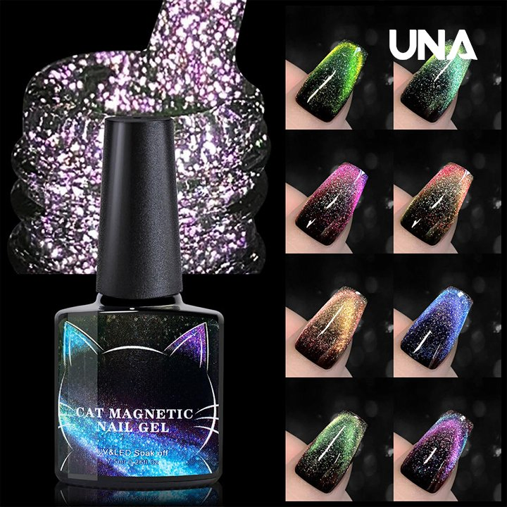 Nail Enhancement Colorful Shiny Reflective Broken Diamond Laser Crystal Cat Eye Gel