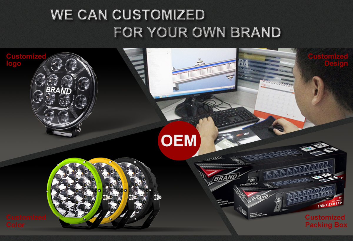 BRT Customized Sample Test Double Row Laser Driving Lights Car LED Bars - 15, 23, 31, 43, 51 inch