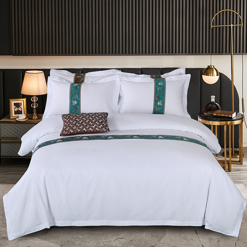 Custom Nantong Sheet Hotel Home Textile Bed Sheet Sets Cotton Bedding Linen