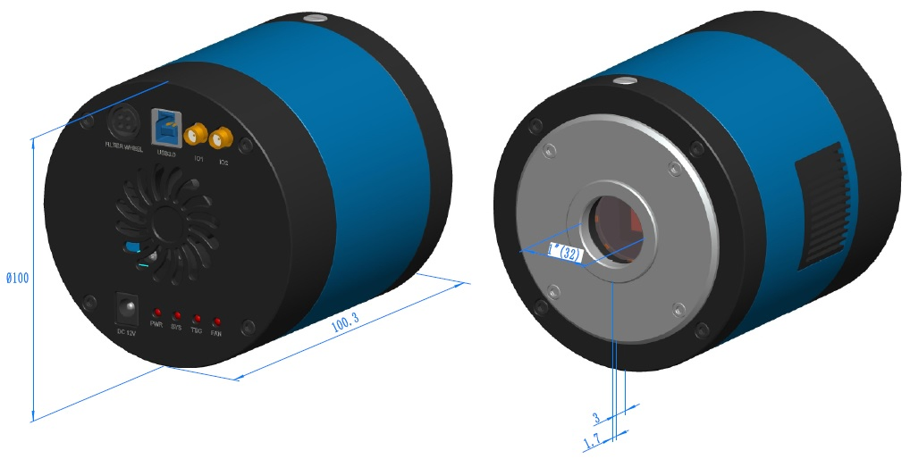 Флуоресцентная USB3.0 камера для микроскопа