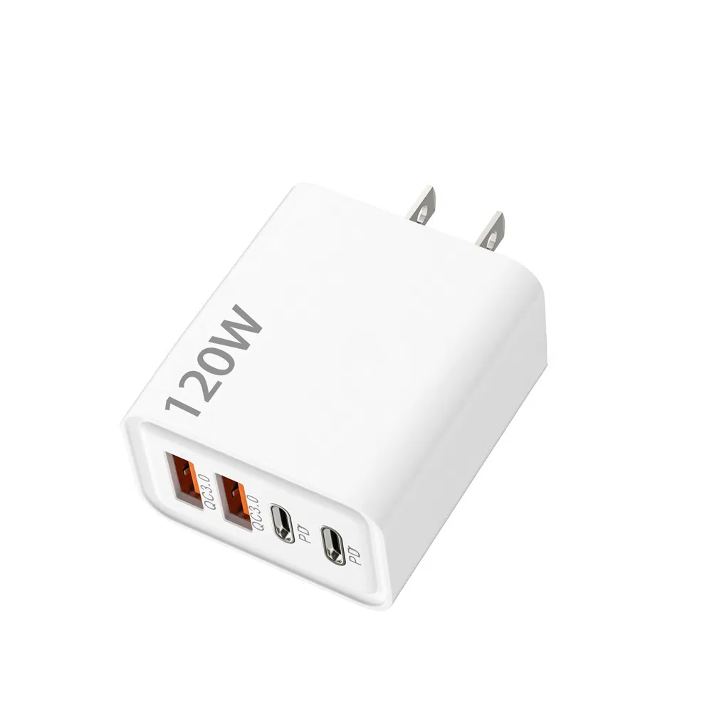 Зарядное устройство 120W с двумя USB-C PD и QC3.0