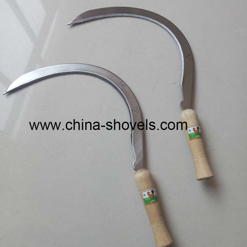 Agricultural Farming African Garden Hand Tools Wooden Handle Sharpen Sickle