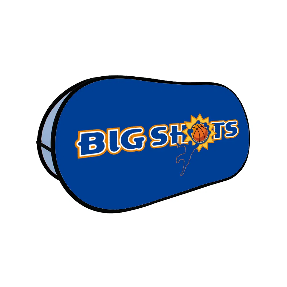 Promotional Vertical Oval Horizontal Display Stand Outdoor Pop up a Frame Banner