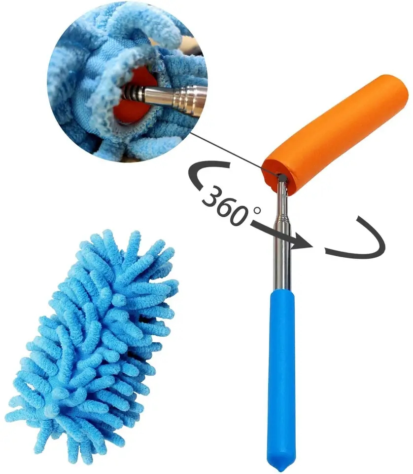 Telescopic Microfiber Hand Feather for Cleaning Duster Dusters