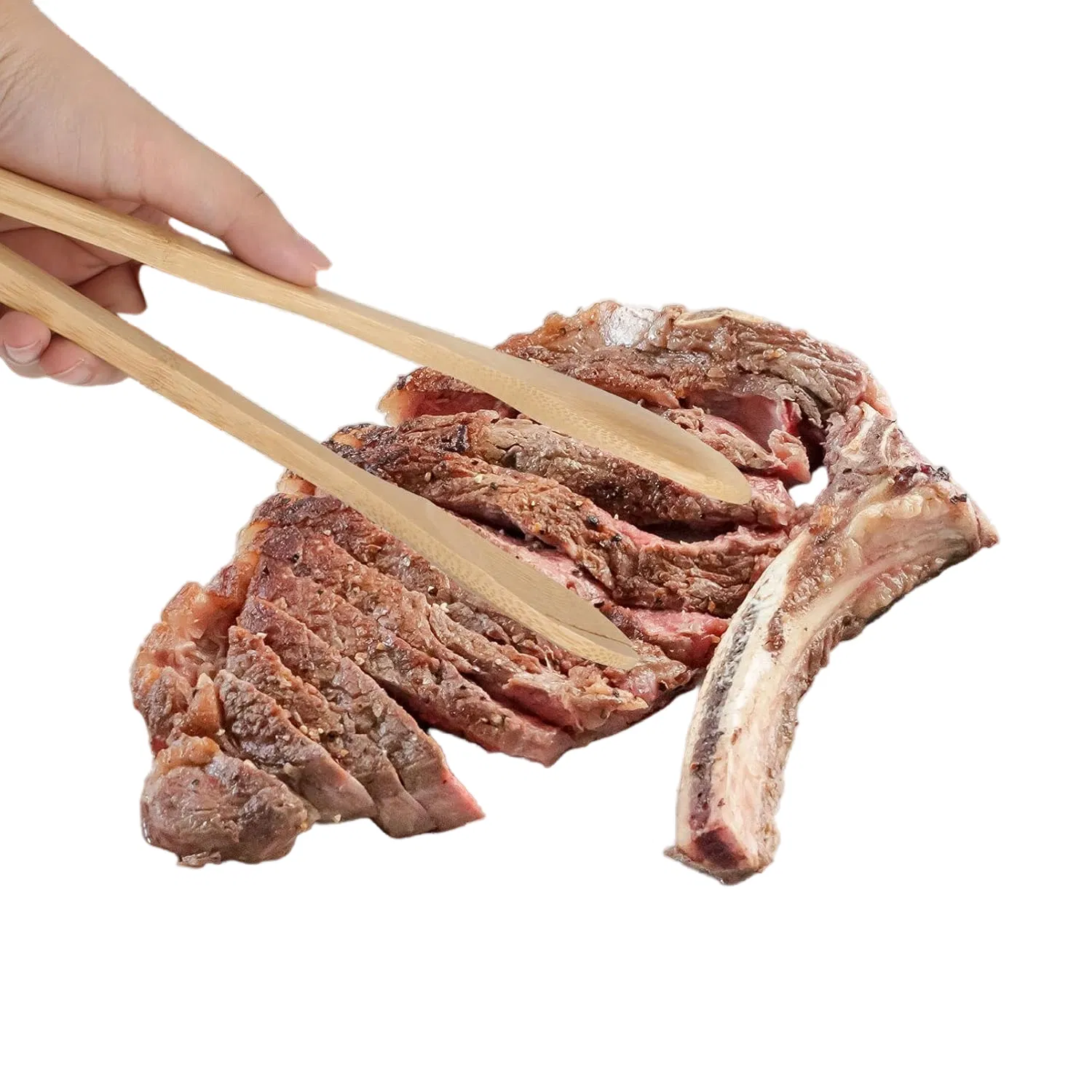 Bamboo Barbecue Tongs Self-Service Dining Multifunctional Food Clip