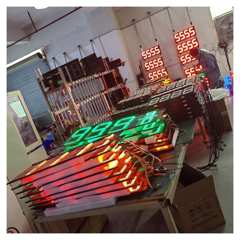 Outdoor Waterproof RF Remote Control 20 Inch 24 Inch 7 Segment LED Gas Station Display Sign Digital Signage and Displays