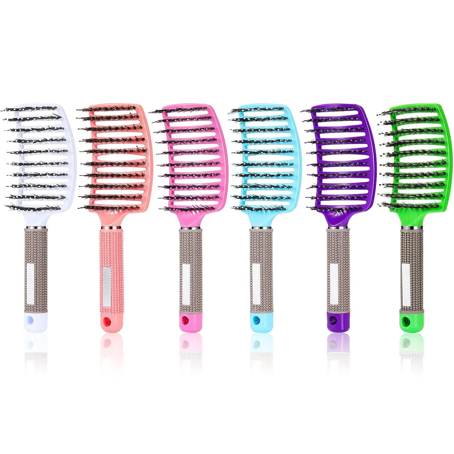 Boar Bristle Hair Brushes Curved and Vented Hairbrush Detangler Curved Hair Brushes
