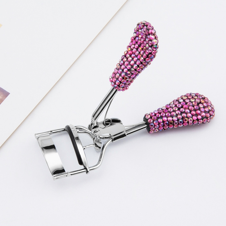 Holographic Glass Crystal Ab Rhinestone Lash Curler Diamond Bling Eyelash Curler