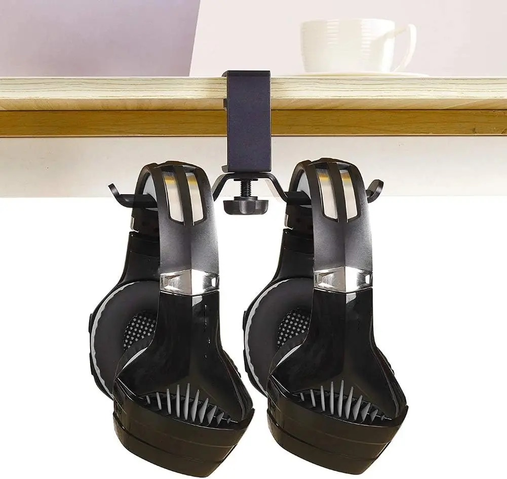 Double Headphone Holder Earphone Mount Desktop Holder Phone Accessories Oz93