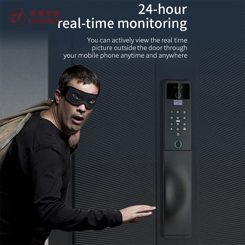 Outdoor Aluminum Smart Lock 3D Face Fingerprint Password RFID Card Memory Card Cloud for Steel WiFi Smart Lock