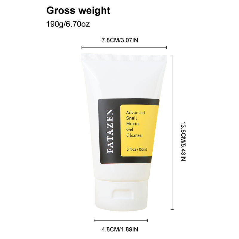 Private Label Jelly Moisturizing Anti Acne Treatment Face Wash Gel Deep Cleansing Gel Smoothing Foaming Snail Facial Cleanser