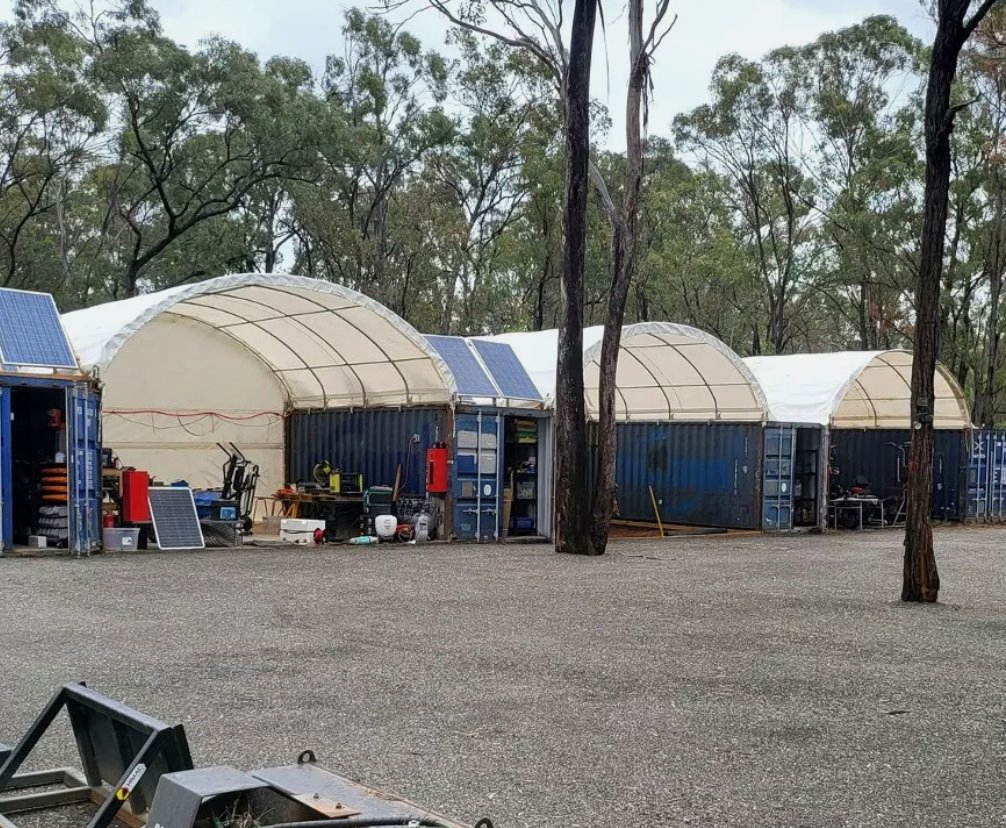 12m PVC Container Shelter Tent Steel Frame Container Dome Shelter