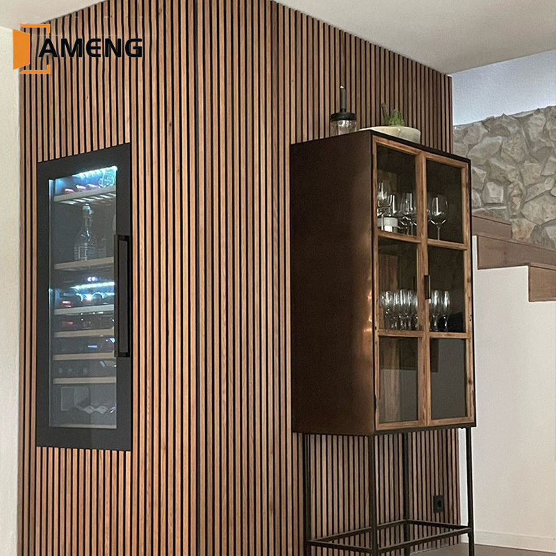 0 Formaldehyde Bendable Anti Sound Acoustic Absorption Wood Slatted Polyester Wall Panel
