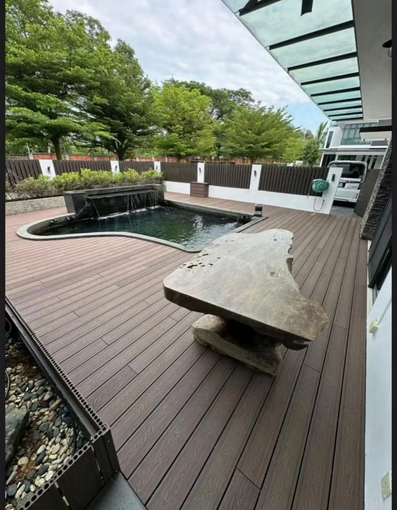 Factory Price Hollow WPC Decking for Outdoor Decoration