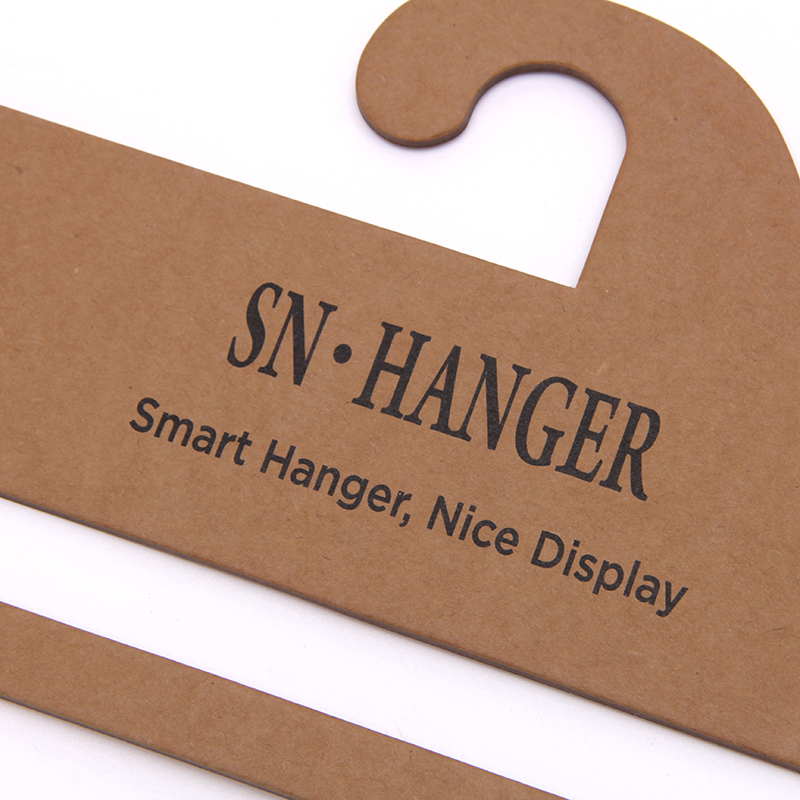 Kraft Paper Cardboard Hangers for Fashion Apparel Display with Custom Size and Logo Printing