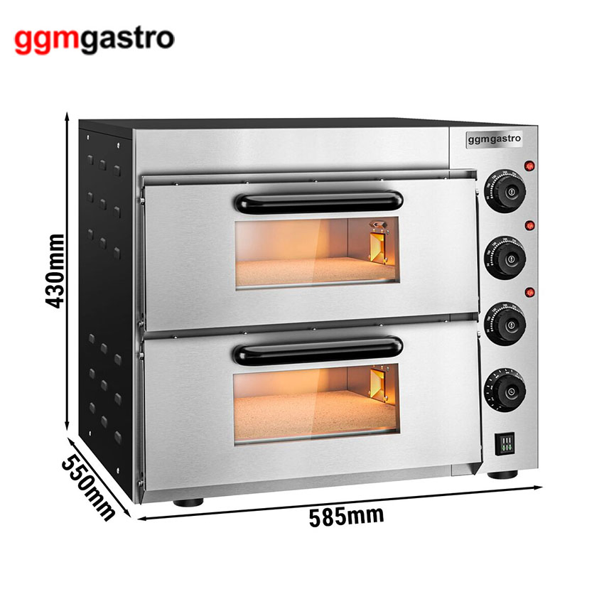 2 Deck 2 Trays Bread Maker Electric Deck Oven for Bakery