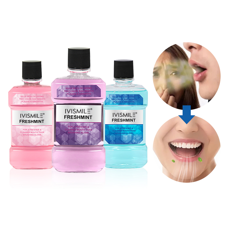 Ivismile Hot Sales Natural Charcoal Coconut Teeth Whitening Mouthwash for Cleaning Oral Cavity
