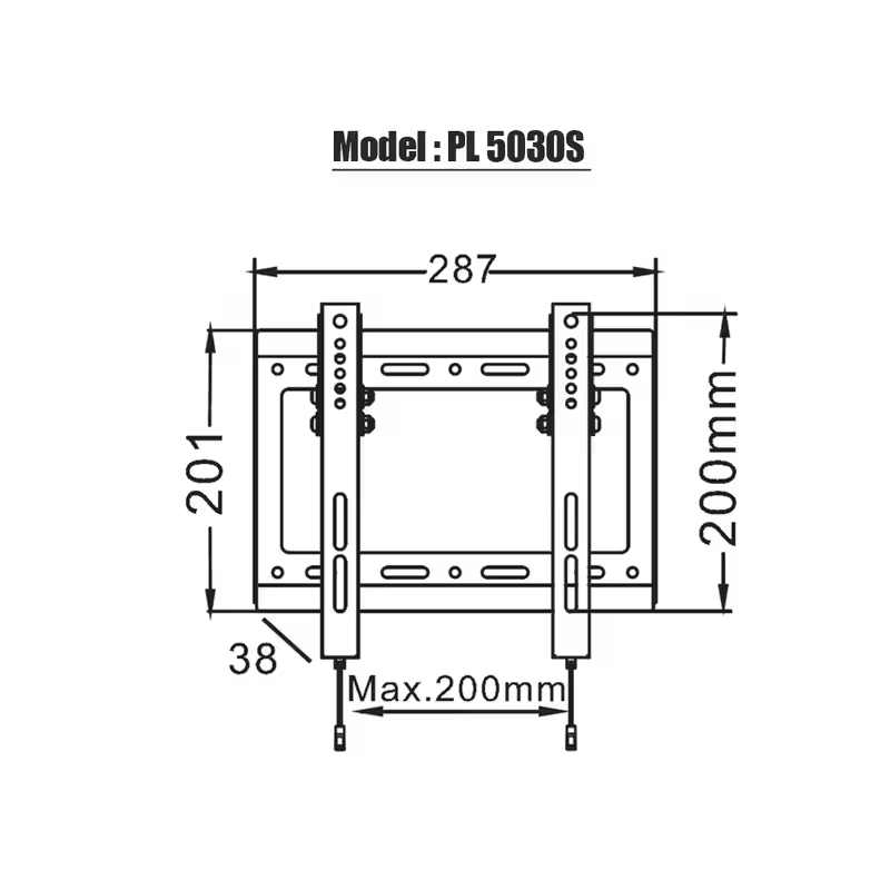 TV Wall Mounting Bracket 32-55" Vesa Max. 400*400 with Tilt