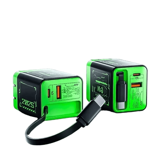 Быстрое зарядное устройство 67W GaN с двумя портами USB-C