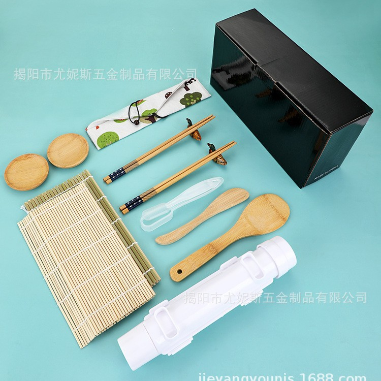 Wholesale Price OEM Manufacturer Sustainable Sushi Making Set with Eco Bamboo Tools and Mold