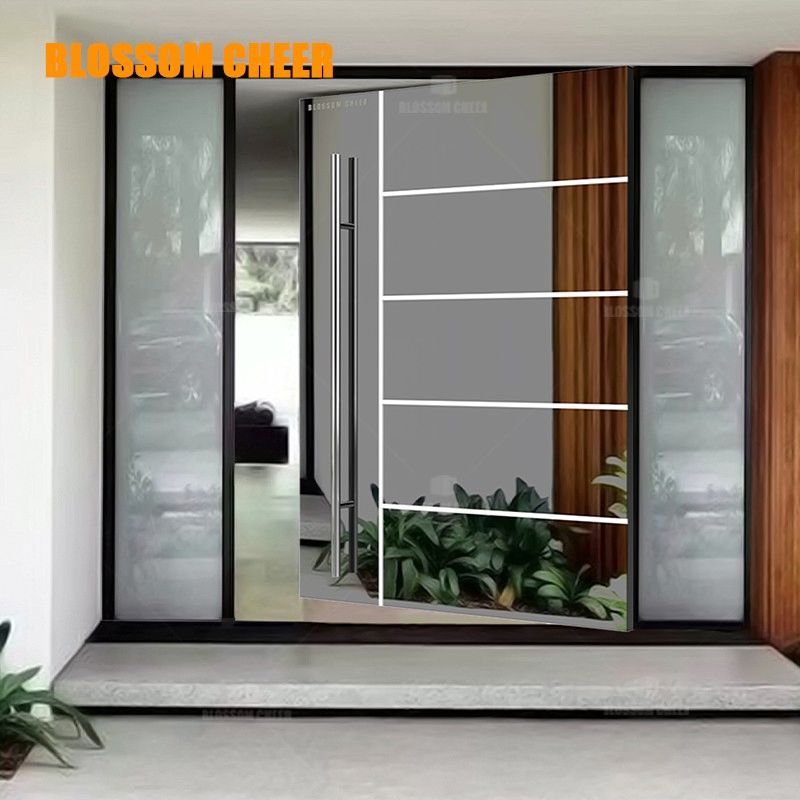 Modern Wrought Iron Decorative Pivot Steel Security Metal Gate Design Entrance Door