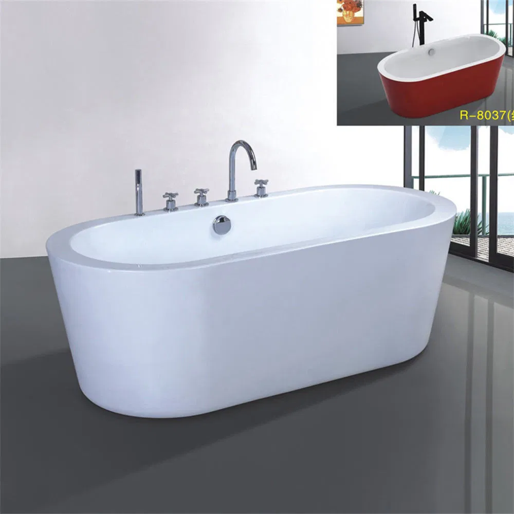 Elegant Freestanding Acrylic Bathtub - Affordable Indoor SPA Experience